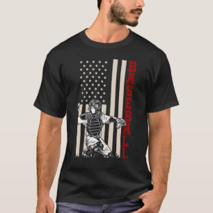 T-shirt American Flag Baseball Capteur US Sportsman