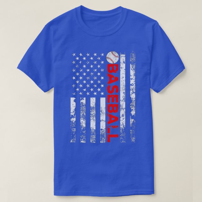 T-shirt American Flag Baseball Team Cadeau (Design devant)