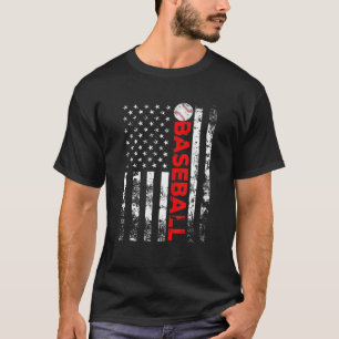 T-shirt American Flag Baseball Team Cadeau