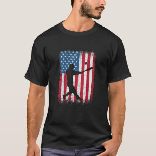 T-shirt American Flag Baseball Team Cadeau pour Hommes Gar