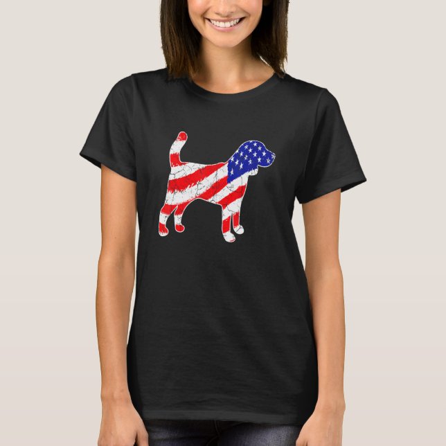 T-shirt American Flag Beagle Patriotic Dog Dad Dog Mom (Devant)