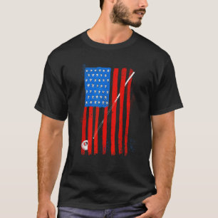 T-shirt American Flag Billiard Stick mignonne table jeu dr