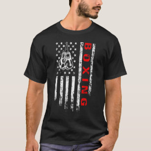 T-shirt American Flag Boxer détendu Vintage Boxer US