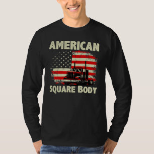 T-shirt American Flag Carré Body American Squarebody Tru