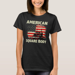 T-shirt American Flag Carré Body American Squarebody Tru