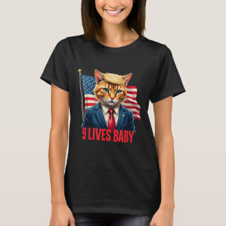 T-shirt American Flag Cat Dans Suite Donald Trump Neuf Vit