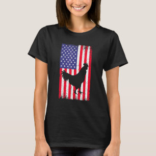T-shirt American Flag Chicken Rooster Farm Animal Ranch