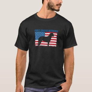T-shirt American Flag Curly Coated Retriever Premium