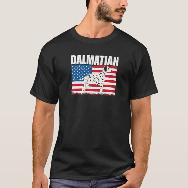 T-shirt American Flag Dalmatian Premium (Devant)