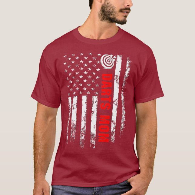 T-shirt American Flag Darts Maman (Devant)