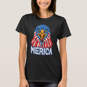 T-shirt American Flag Design Bald Eagle Mullet 4 juillet