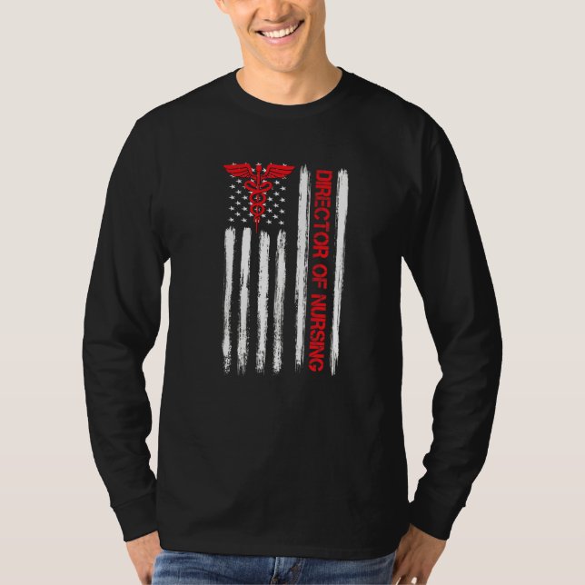 T-shirt American Flag Director Of Nursing (Devant)