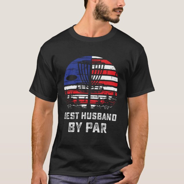 T-shirt American Flag Disc Golf Husband Patriotic Disk Gol (Devant)