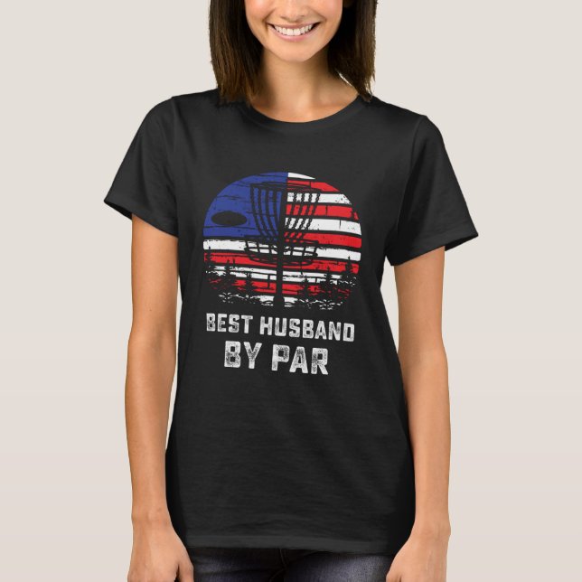 T-shirt American Flag Disc Golf Husband Patriotic Disk Gol (Devant)