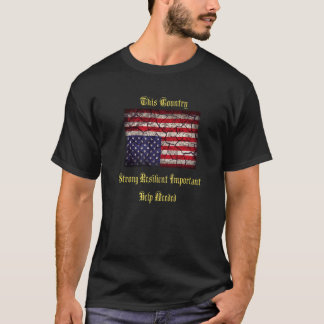 T-shirt American Flag Distress Upside Down Patriot Pavemen