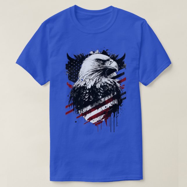T-shirt American Flag Eagle Design abstrait (Design devant)
