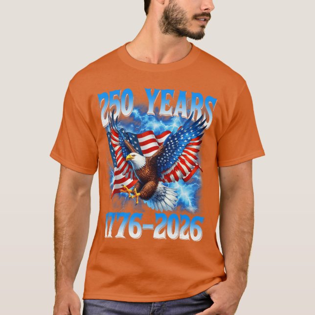 T-shirt American Flag Eagle Shirt 250 Years 17762026 250th (Devant)