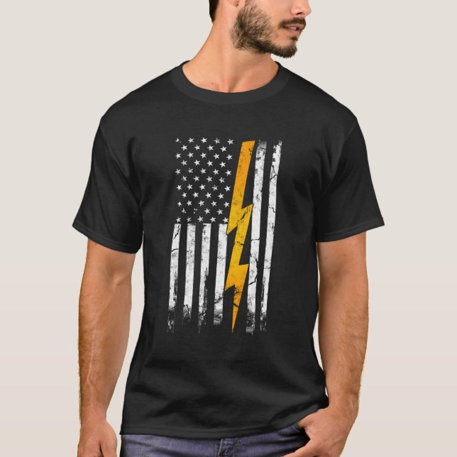 T-shirt American Flag Electrici (Devant)