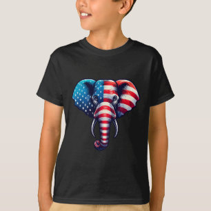 T-shirt American Flag Elephant 4 juillet Patriotique Eleph