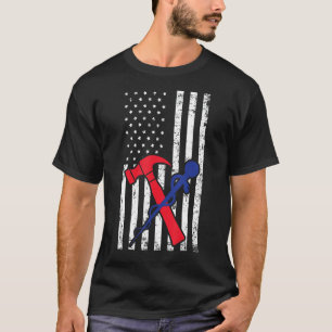 T-shirt American Flag Emt Firefighter Urgence Médicale Te