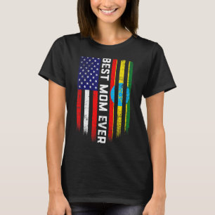 T-shirt American Flag & Ethiopia Drapeau Meilleure famille