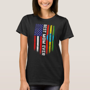 T-shirt American Flag & Ethiopia Drapeau Meilleure famille