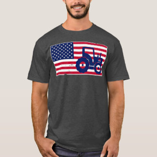 T-shirt American Flag Farming Farm Farming USA Patriotic