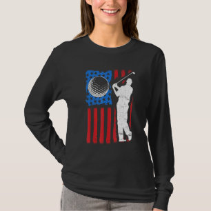 T-shirt American Flag Golf 4 juillet Patriotic Golfer Usa