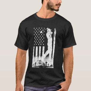 T-shirt American Flag Golf Club USA 4 juillet Pour Hommes