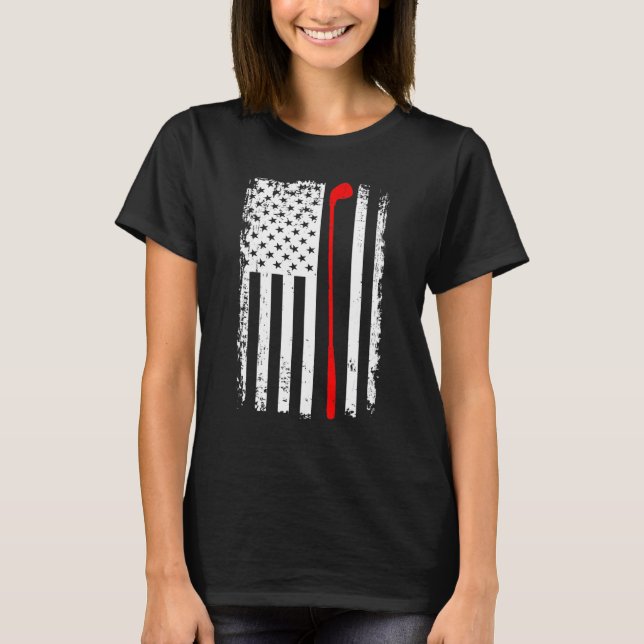 T-shirt American Flag Golf Team Retro Golf (Devant)