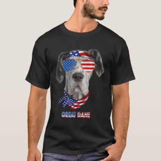T-shirt American Flag Great Dane Dog Lover Gifts