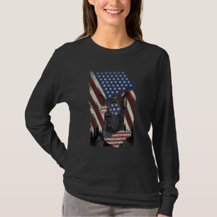 T-shirt American Flag Great Dane Papa Maman 4 juillet