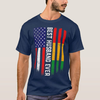 T-shirt American Flag & Guinea Flag Best Husband Ever 