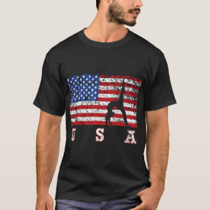 T-shirt American Flag Gymnastique USA Cadeau, Tumbling Tea