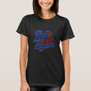 T-shirt American Flag Heart 4 juillet Usa Patriotic Prid