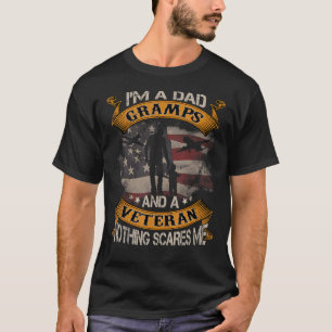 T-shirt American Flag Je suis papa Gramps et vétéran 4th O