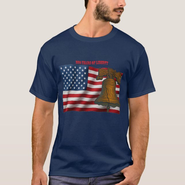 T-shirt American Flag & Liberty Bell Independence Day URM (Devant)