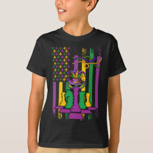 T-shirt American Flag Mardi Gras Chess Player Team Funny P