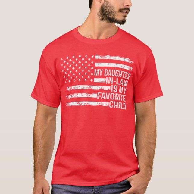 T-shirt American Flag My Daughter in Law is My Favorite Ch (Devant)