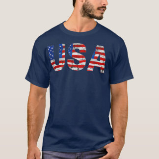 T-shirt American Flag Patriotic 4th of July Bald Eagle Mer