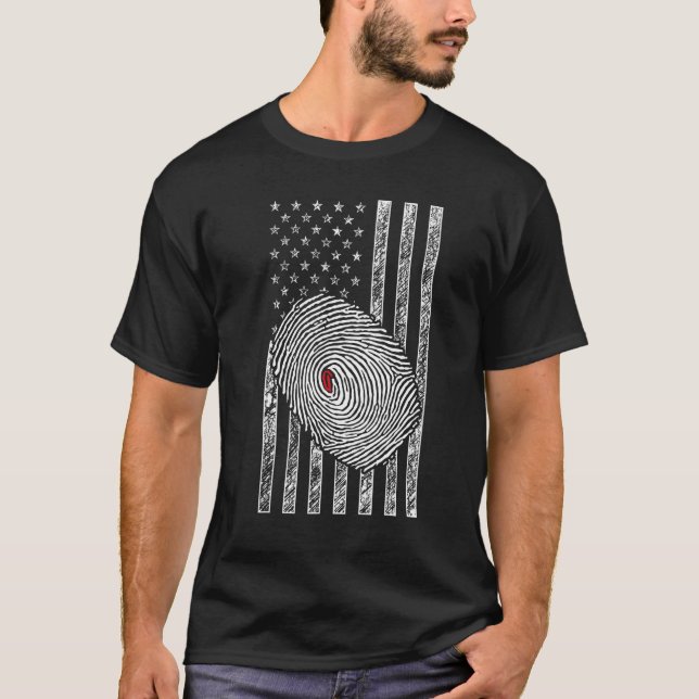 T-shirt American Flag Patriotic Private Detective Spy Inve (Devant)