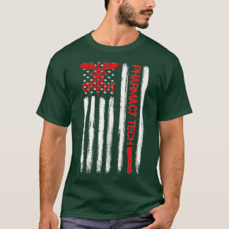 T-shirt American Flag Pharmacy Technician CPhT Tech Don