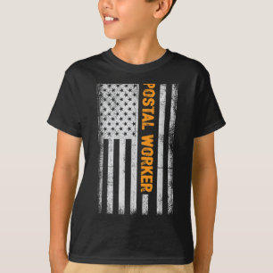 T-shirt American Flag Postal Worker Drôle Devis graphique