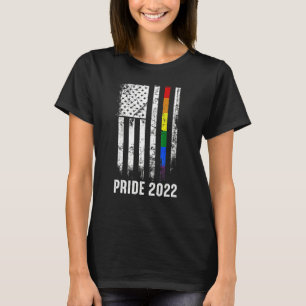 T-shirt American Flag Rainbow Usa Gay Lgbtq Lgbt Pride Mon