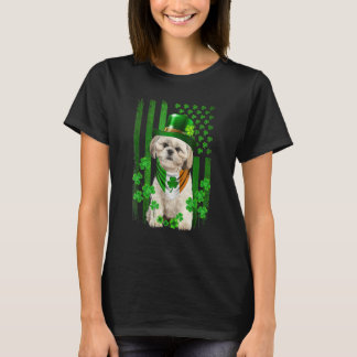 T-shirt American Flag Shih Tzu Dog Hat Irish St Patricks D