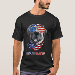 T-shirt American Flag Shirts English Mastiff Dog Lover Gif