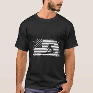 T-shirt American Flag Surfing Apparel - Surfer Surf