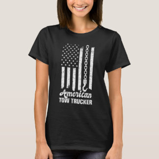 T-shirt American Flag Tow Trucker