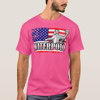 T-shirt American Flag Water Polo Player Usa Waterpolo Wate