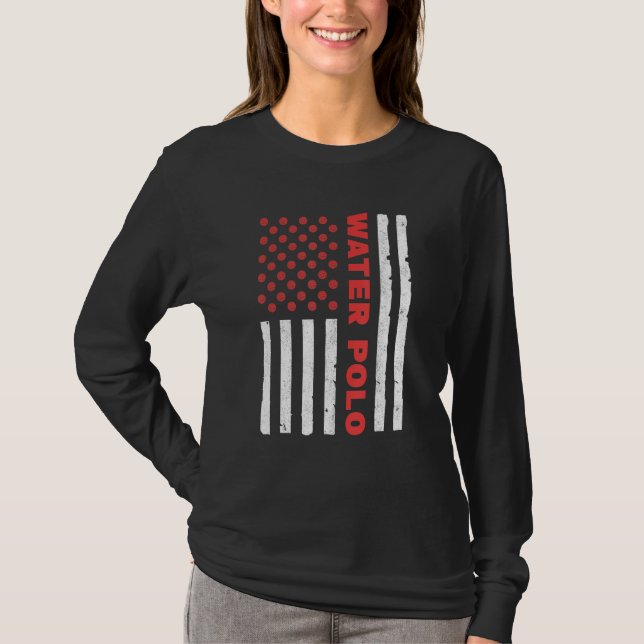 T-shirt American Flag Waterpolo Team Water Polo (Devant)